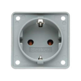 Berker 947782506 SCHUKO-Steckdose Berker Integro grau, matt