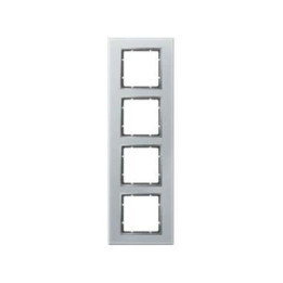 Berker 10146414 Glasrahmen Berker B.7 Glas alu 4fach