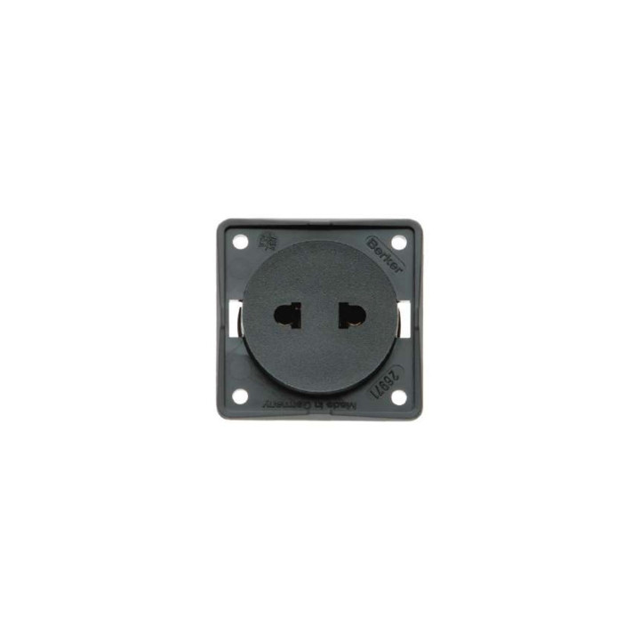 Berker 962572505 Steckdose mit Schraubklemmen ohne Schutzkontakt "Euro-Amerikanischer Standard" Berker Integro