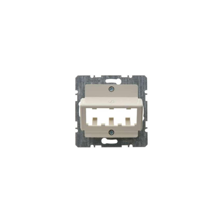 Berker 142702 Zentralplatte für 3 MINI-COM Module Zentralplattensystem weiß, glänzend