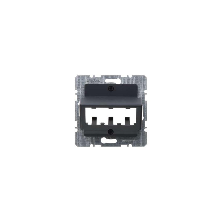 Berker 14271606 Zentralplatte für 3 MINI-COM Module Zentralplattensystem anthrazit, matt