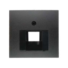 Berker 14071606 Zentralstück für UAE-Steckdose Berker B.1/B.3/B.7 Glas anthrazit, matt
