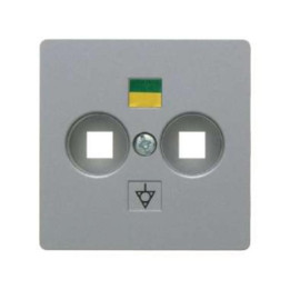 Berker 14031404 Zentralplatte für Doppel-Potenzialausgleich-Steckdose Zentralplattensystem
