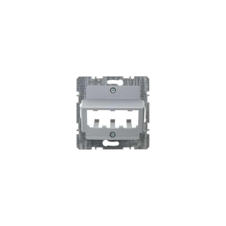 Berker 14271404 Zentralplatte für 3 MINI-COM Module Zentralplattensystem alu, matt
