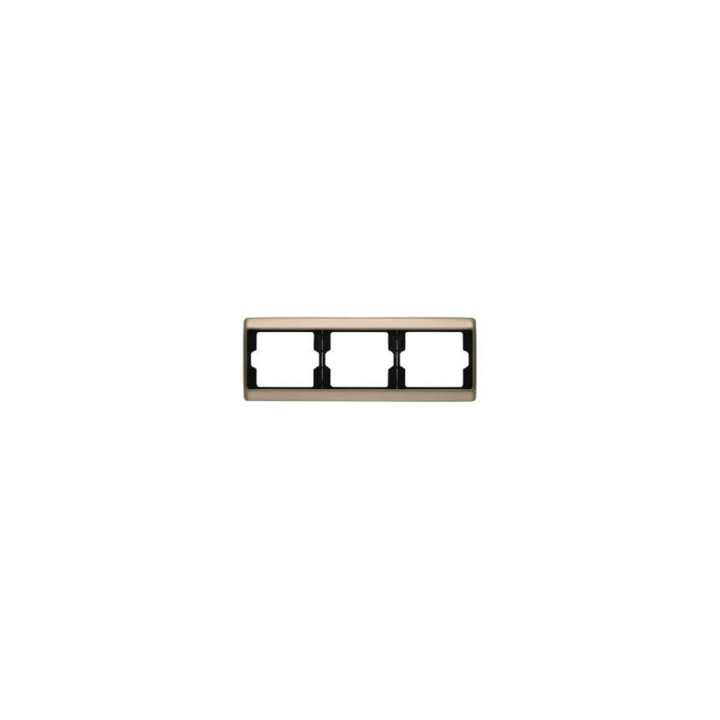 Berker 13740001 Rahmen Berker Arsys hellbronze, Metall 3fach waagerecht
