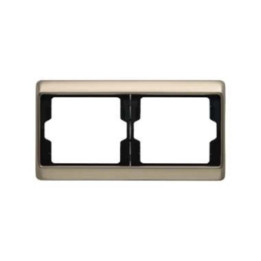 Berker 13640001 Rahmen Berker Arsys hellbronze, Metall 2fach waagerecht