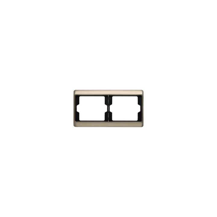 Berker 13640001 Rahmen Berker Arsys hellbronze, Metall 2fach waagerecht