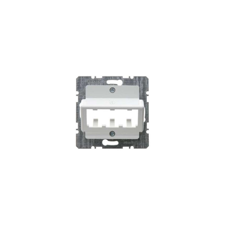 Berker 142709 Zentralplatte für 3 MINI-COM Module Zentralplattensystem polarweiß, glänzend