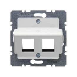 Berker 146409 Zentralplatte für Krone Modular Jacks Zentralplattensystem polarweiß, glänzend
