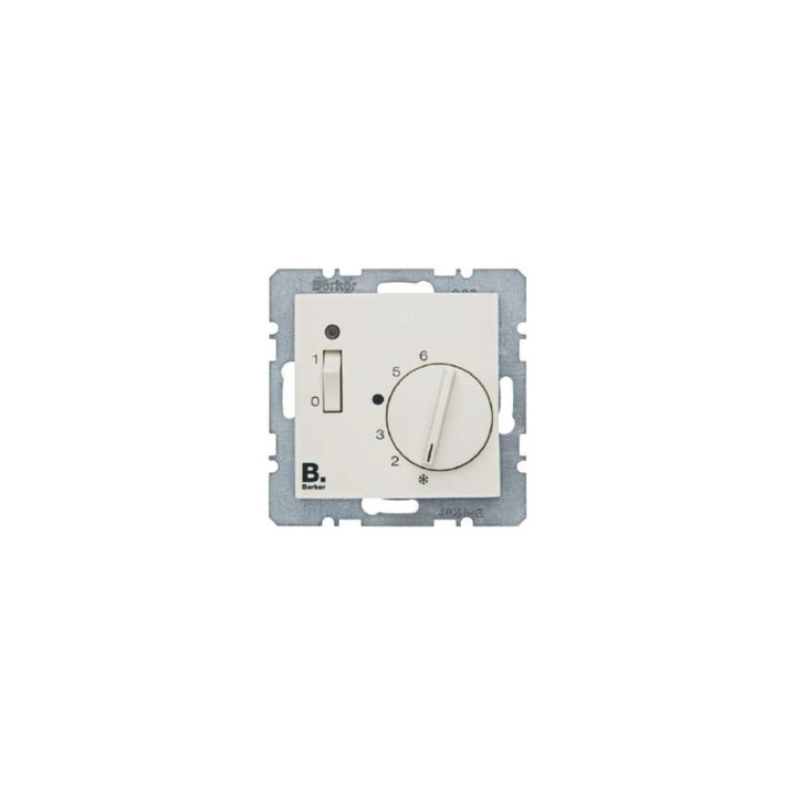 Berker 20318982 Raumtemperaturregler 24 V mit Öffner, Zentralstück, Wippschalter und LED