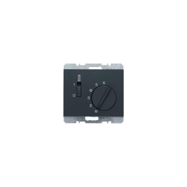 Berker 20307106 Raumtemperaturregler mit Öffner, Zentralstück, Wippschalter und LED Berker K.1