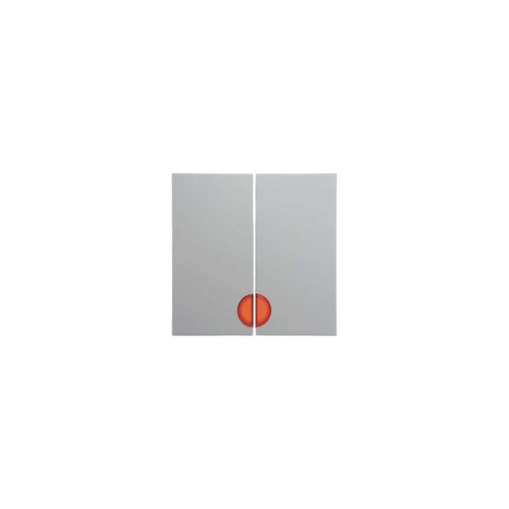 Berker 16271909 Wippen mit roter Linse Berker S.1/B.1/B.3/B.7 Glas polarweiß, matt