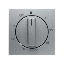 Berker 16331404 Zentralstück mit Regulierknopf für mechanische Zeitschaltuhr alu, matt