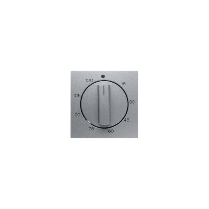 Berker 16331404 Zentralstück mit Regulierknopf für mechanische Zeitschaltuhr alu, matt