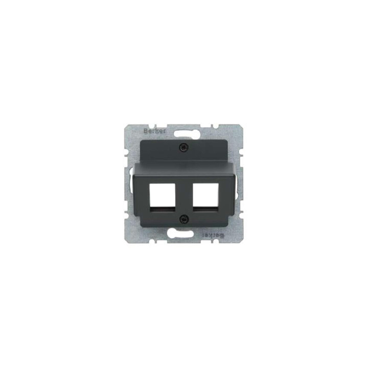 Berker 14641606 Zentralplatte für Krone Modular Jacks Zentralplattensystem