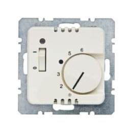 Berker 203002 Raumtemperaturregler mit Öffner, Zentralstück, Wippschalter und LED Modul 2