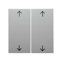 Berker 16448989 Wippen mit Aufdruck Symbol Pfeile Berker S.1/B.3/B.7 Glas polarweiß, glänzend