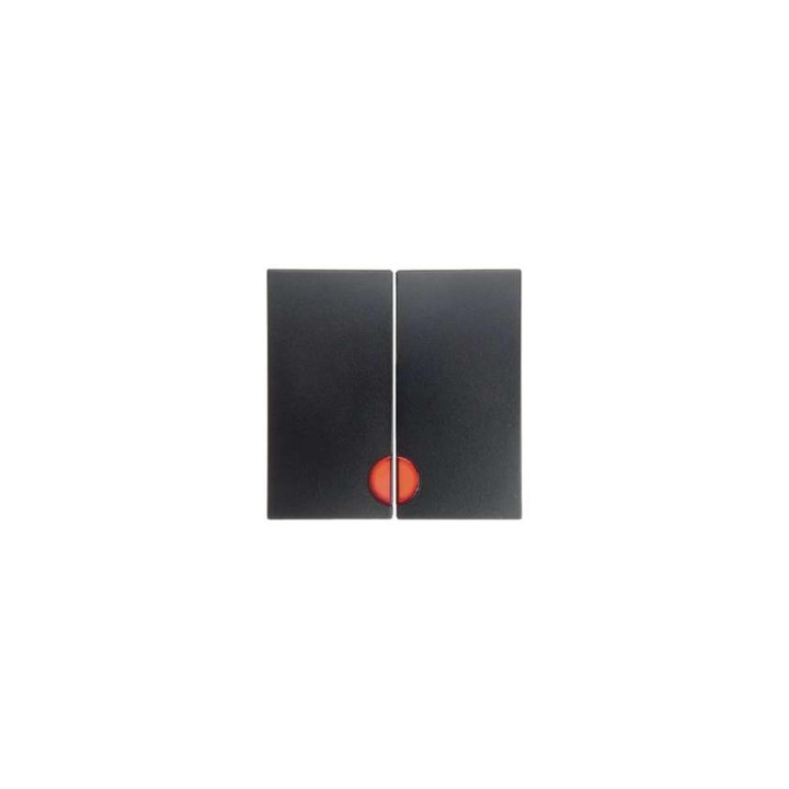 Berker 16271606 Wippen mit roter Linse Berker B.1/B.3/B.7 Glas anthrazit, matt