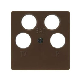 Berker 148401 Zentralplatte für Antennen-Steckdose 4Loch Zentralplattensystem braun