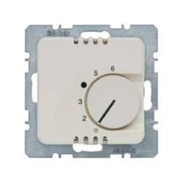Berker 202612 Raumtemperaturregler mit Wechsler und Zentralstück Modul 2 weiß, glänzend