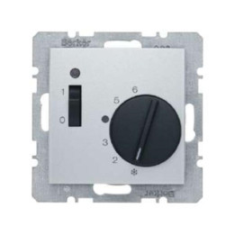 Berker 20311404 Raumtemperaturregler 24 V mit Öffner, Zentralstück, Wippschalter und LED
