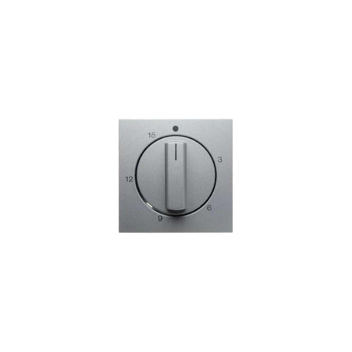 Berker 16321404 Zentralstück mit Regulierknopf für mechanische Zeitschaltuhr alu, matt