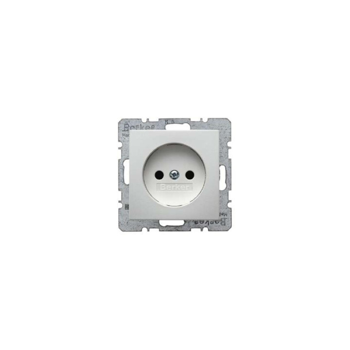Berker 6167038989 Steckdose ohne Schutzkontakt Berker S.1/B.3/B.7 Glas polarweiß, glänzend