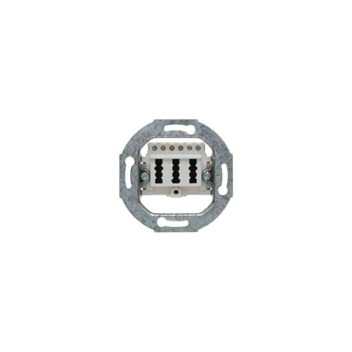 Berker 450009 TAE-Steckdose 3 x 6NFN Modul-Einsätze polarweiß