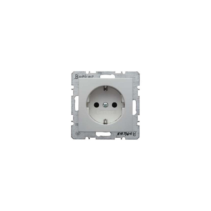 Berker 47431909 SCHUKO-Steckdose Berker S.1/B.1/B.3/B.7 Glas polarweiß, matt