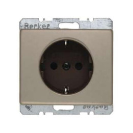 Berker 47340001 SCHUKO-Steckdose Berker Arsys hellbronze, Metall