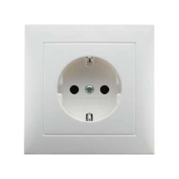 Berker 47229909 SCHUKO-Steckdose mit Abdeckplatte Berker S.1 polarweiß, matt