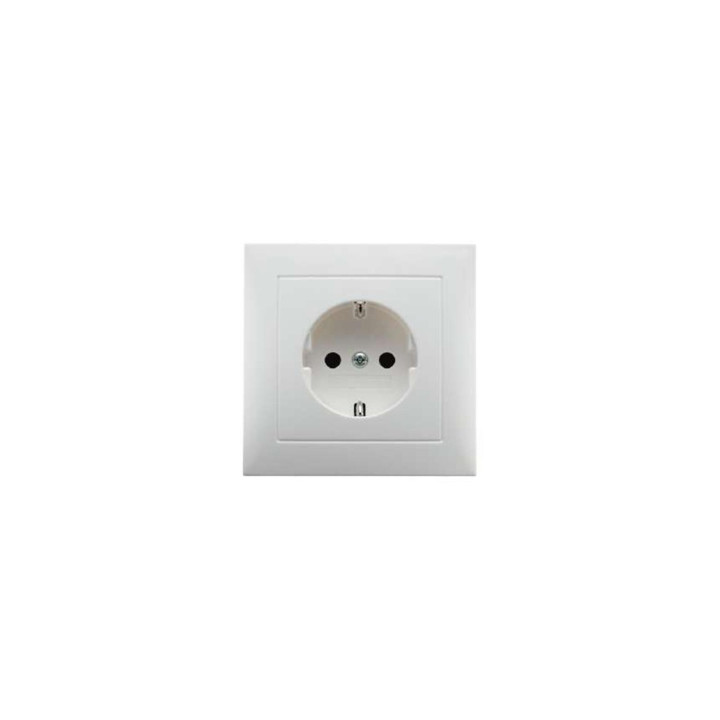 Berker 47229909 SCHUKO-Steckdose mit Abdeckplatte Berker S.1 polarweiß, matt