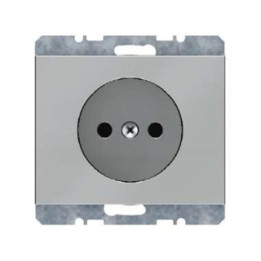 Berker 6167157004 Steckdose ohne Schutzkontakt Berker K.5 edelstahl, lackiert