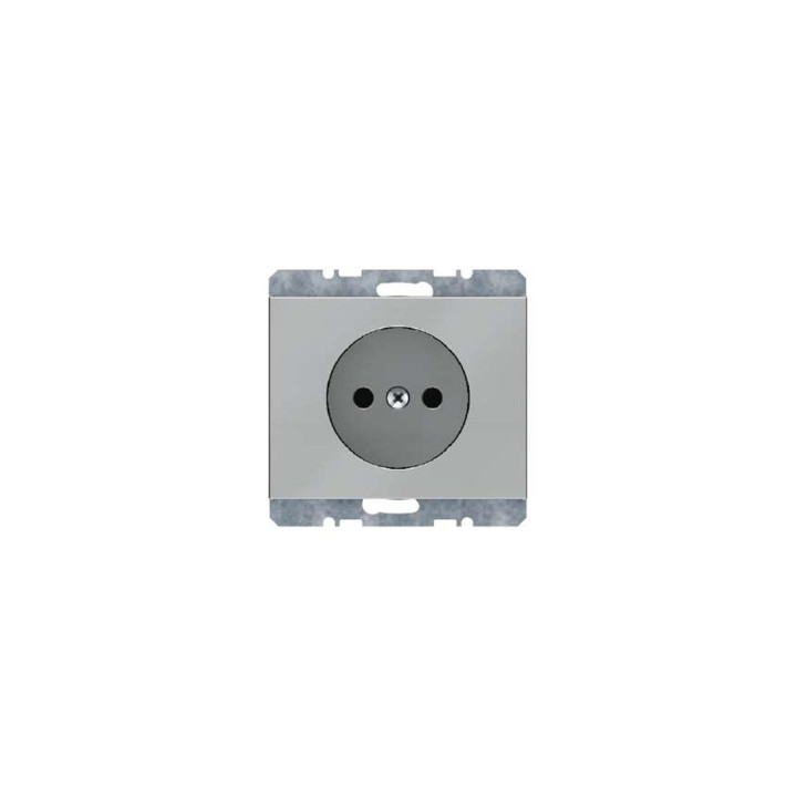 Berker 6167157004 Steckdose ohne Schutzkontakt Berker K.5 edelstahl, lackiert