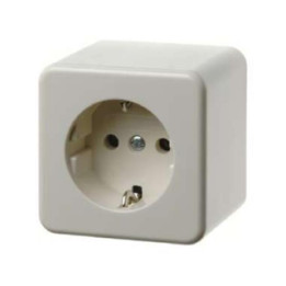 Berker 470040 SCHUKO-Steckdose Aufputz weiß, glänzend