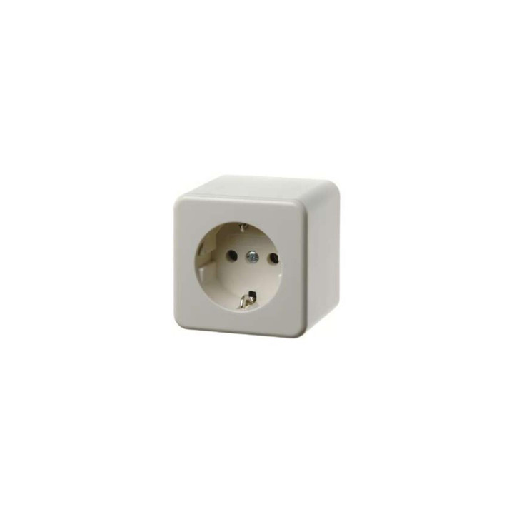 Berker 470040 SCHUKO-Steckdose Aufputz weiß, glänzend