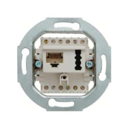 Berker 458809 UAE 8(6)/TAE 6 F+N-Steckdose Modul-Einsätze polarweiß