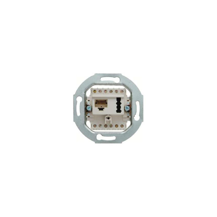 Berker 458809 UAE 8(6)/TAE 6 F+N-Steckdose Modul-Einsätze polarweiß