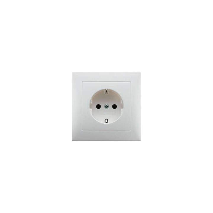 Berker 47429909 SCHUKO-Steckdose mit Abdeckplatte Berker S.1 polarweiß, matt