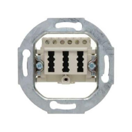 Berker 450002 TAE-Steckdose 3 x 6NFN Modul-Einsätze weiß