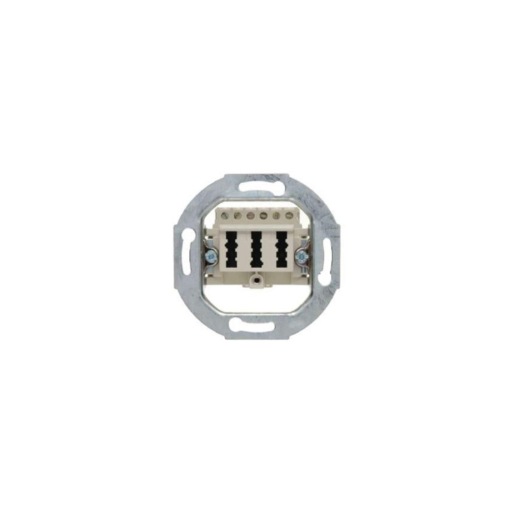 Berker 450002 TAE-Steckdose 3 x 6NFN Modul-Einsätze weiß