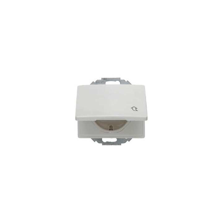 Berker 47470069 SCHUKO-Steckdose mit Klappdeckel Berker Arsys polarweiß, glänzend