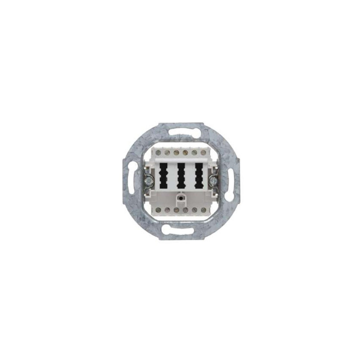Berker 454409 TAE-Steckdose 2 x 6/6NFF Modul-Einsätze polarweiß
