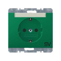 Berker 47397113 SCHUKO-Steckdose mit Beschriftungsfeld und Aufdruck Berker K.1/K.5