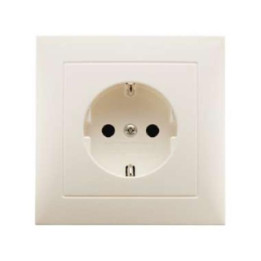 Berker 47228982 SCHUKO-Steckdose mit Abdeckplatte Berker S.1 weiß, glänzend