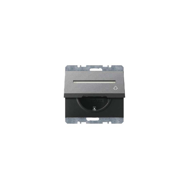 Berker 47527206 SCHUKO-Steckdose mit Klappdeckel und Beschriftungsfeld Berker K.1