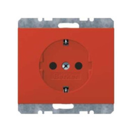 Berker 47157015 SCHUKO-Steckdose Berker K.1/K.5 rot, glänzend