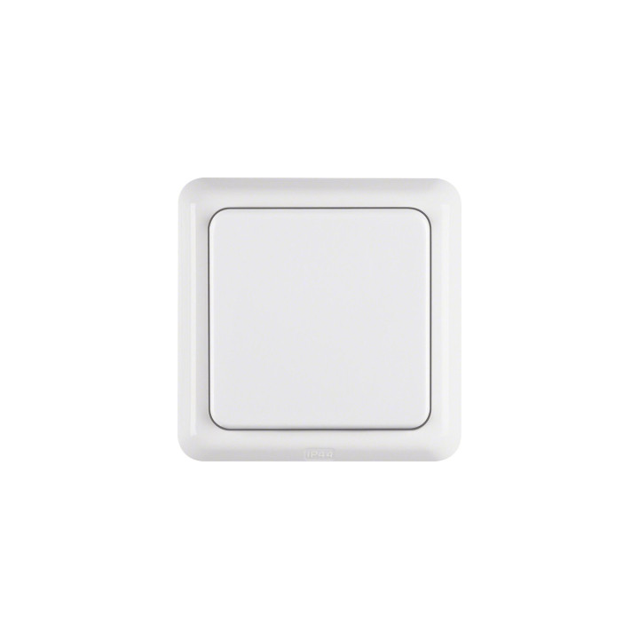 Berker 471809 SCHUKO-Steckdose mit Klappdeckel und Rahmen wg Up IP44 polarweiß, glänzend
