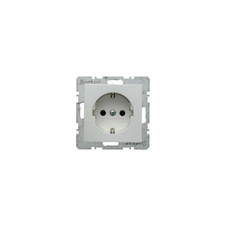 Berker 47231909 SCHUKO-Steckdose Berker S.1/B.1/B.3/B.7 Glas polarweiß, matt