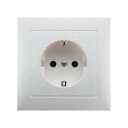 Berker 47428989 SCHUKO-Steckdose mit Abdeckplatte Berker S.1 polarweiß, glänzend